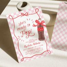 Sie ist bereit, Retro-Soda-Girls-Baby-Party zu pla