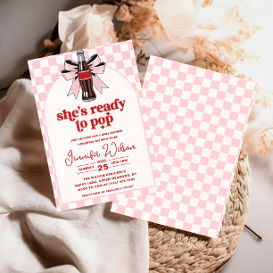 Sie ist bereit, rosa Limonade Baby-Party Einladung