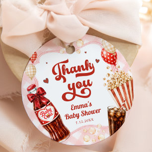 Sie ist bereit, Soda-Baby-Shower-Dankeschön zu pla Geschenkanhänger