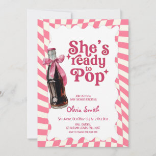 Sie ist bereit, Soda-Baby-Shower zu platzen Einladung