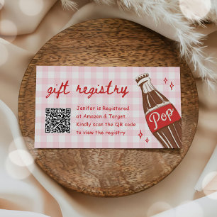 Sie ist bereit, Soda-QR-Code-Geschenkregistrierung Begleitkarte