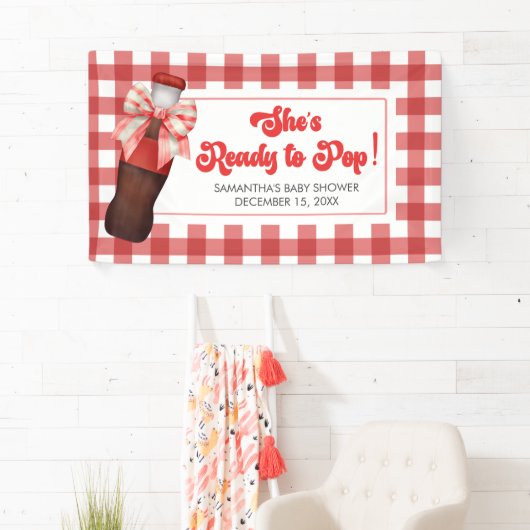 Sie ist bereit zu platzen Baby Shower Banner (Insitu)
