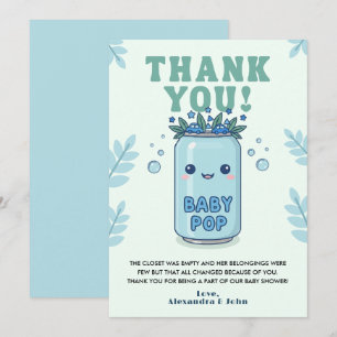 Sie ist bereit zu platzen Baby Shower Boho Blau Ka Dankeskarte