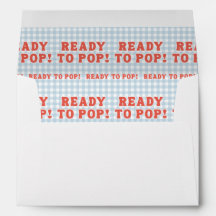 Sie ist bereit zu platzen Baby Shower Retro Blau G
