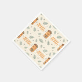 Sie ist bereit zu platzen Orange Grün Boho Kawaii Serviette (Ecke)