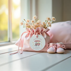 Sie ist bereit zu platzen!  Popcorn-Baby-Party Geschenkanhänger