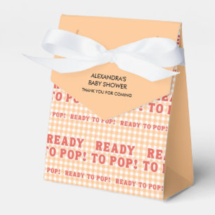 Sie ist bereit zu platzen Retro Orange Gingham Dan Geschenkschachtel