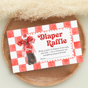 Sie ist bereit zu poppen Baby Shower Windel-Raffle Begleitkarte