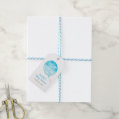 Sie ist bereit zum Pop Baby Boy Shower Blue Geschenkanhänger (Mit Garn)