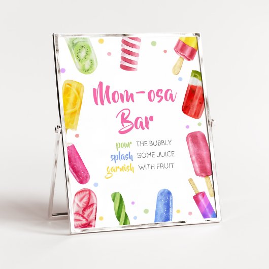 Sie ist bereit zum Pop Baby Dusche Mama Osa Bar Poster