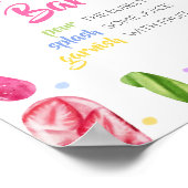 Sie ist bereit zum Pop Baby Dusche Mama Osa Bar Poster (Ecke)