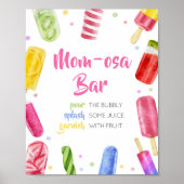Sie ist bereit zum Pop Baby Dusche Mama Osa Bar Poster (Vorne)