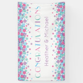 Sie ist bereit zum Pop Baby Shower Polka Dots Banner (Vertikal)