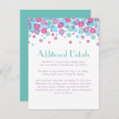 Sie ist bereit zum Pop Baby Shower Polka Dots Begleitkarte (Vorne/Hinten)