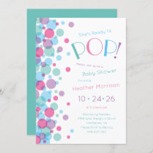 Sie ist bereit zum Pop Baby Shower Polka Dots
