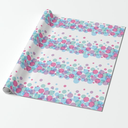Sie ist bereit zum Pop Baby Shower Polka Dots Geschenkpapier (Ungerollt)