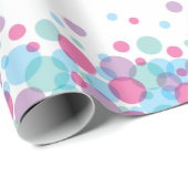 Sie ist bereit zum Pop Baby Shower Polka Dots Geschenkpapier (Rolleneckpunkt)