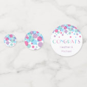 Sie ist bereit zum Pop Baby Shower Polka Dots Konfetti (Rückseiten)