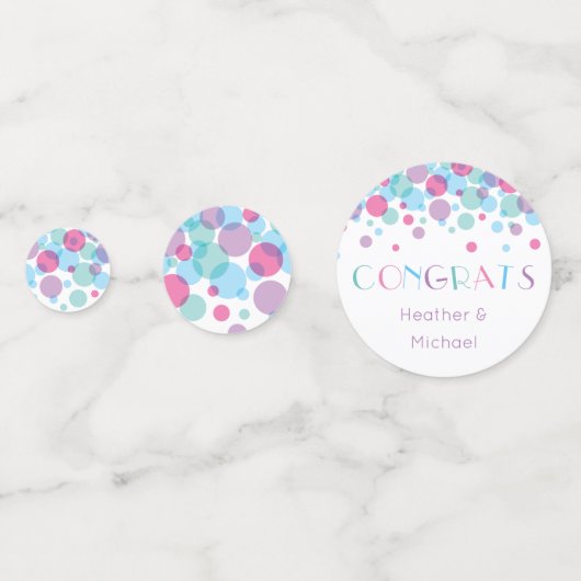 Sie ist bereit zum Pop Baby Shower Polka Dots Konfetti (Rückseiten)