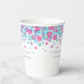 Sie ist bereit zum Pop Baby Shower Polka Dots Pappbecher (Rechts)