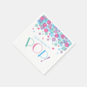 Sie ist bereit zum Pop Baby Shower Polka Dots Serviette (Ecke)