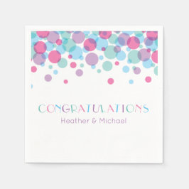 Sie ist bereit zum Pop Baby Shower Polka Dots Serviette