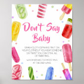 Sie ist bereit zum Pop Babydusche Sprich nicht Bab Poster (Vorne)