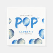 Sie ist bereit zum Pop Balloons Blue Boy Baby Dusc Serviette (Vorderseite)