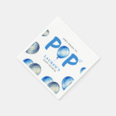 Sie ist bereit zum Pop Balloons Blue Boy Baby Dusc Serviette (Ecke)