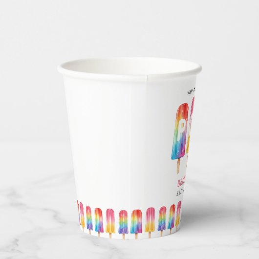 Sie ist bereit zum Pop der Kinderdusche Pappbecher (Rechts)