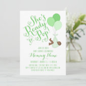 Sie ist bereit zum Pop! Duscheinladung Einladung (Stehend Vorderseite)