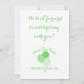 Sie ist bereit zum Pop! Duscheinladung Einladung (Rückseite)