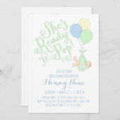 Sie ist bereit zum Pop! Duscheinladung Einladung (Vorne/Hinten)