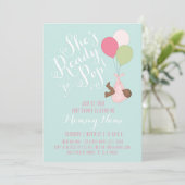 Sie ist bereit zum Pop! Duscheinladung Einladung (Stehend Vorderseite)