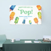Sie ist bereit zum Pop einer Blue Popsicle Baby Du Banner (Messeveranstaltung)