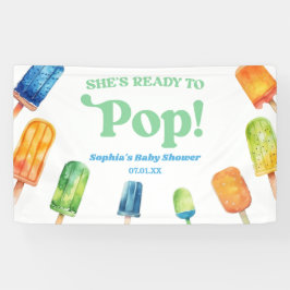 Sie ist bereit zum Pop einer Blue Popsicle Baby Du Banner