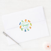 Sie ist bereit zum Pop einer Blue Popsicle Baby Du Runder Aufkleber (Umschlag)