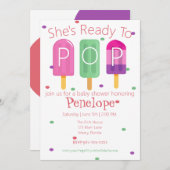 Sie ist bereit zum Pop Einladung (Vorne/Hinten)