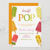 Sie ist bereit zum Pop Eiscreme-Kinderdusche Einladung (Vorne/Hinten)