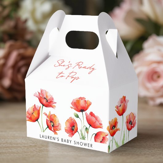 Sie ist bereit zum Pop Poppy Blume Spring Baby Dus Geschenkschachtel