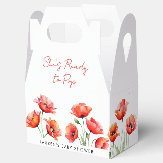 Sie ist bereit zum Pop Poppy Blume Spring Baby Dus Geschenkschachtel (Geöffnet)