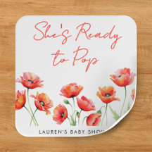 Sie ist bereit zum Pop Poppy Blume Spring Baby Dus