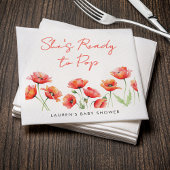 Sie ist bereit zum Pop Poppy Blume Spring Baby Dus Serviette