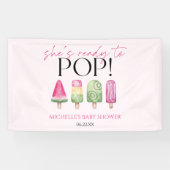 Sie ist bereit zum Pop! Popsicle Baby Dusche Banner (Horizontal)
