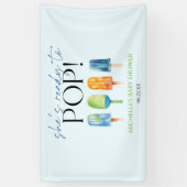 Sie ist bereit zum Pop! Popsicle Baby Dusche Banner (Vertikal)