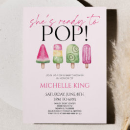 Sie ist bereit zum Pop! Popsicle Baby Dusche Einladung