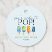 Sie ist bereit zum Pop! Popsicle Baby Dusche Geschenkanhänger (Rückseite)