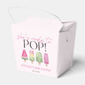 Sie ist bereit zum Pop! Popsicle Baby Dusche Geschenkschachtel (Rückseite)