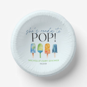 Sie ist bereit zum Pop! Popsicle Baby Dusche Pappteller