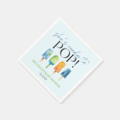 Sie ist bereit zum Pop! Popsicle Baby Dusche Serviette (Ecke)